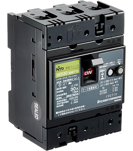 Amazon.co.jp: 日東工業 漏電ブレーカ(協約形) GE103CA3P75AF30 : 産業