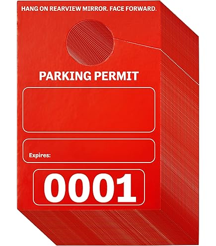 Amazon.co.jp: 駐車許可証 ハングタグ 空白 仮券(100枚入) 車 駐車管理