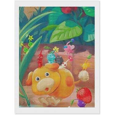 ダイヤモンドビーズ完成品【水彩画風現代アート】 準上級 フル ダイヤモンドアート キット ビーズ刺繍 和柄 葛飾