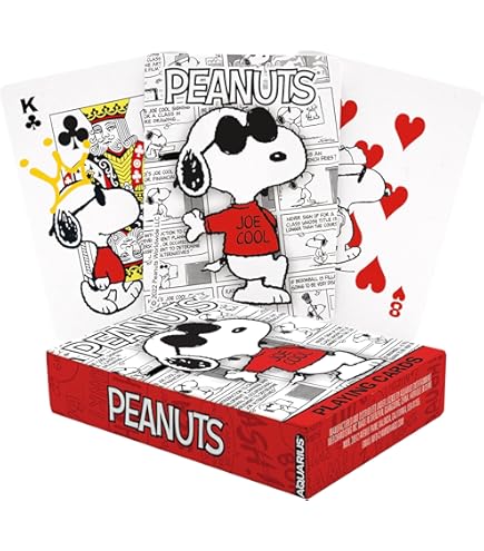 Aquarius Peanuts Snoopy Speelkaarten - Snoopy Thema-kaartspel voor je favoriete kaartspellen - Officieel gelicentieerde pinda-merchandise en verzamelobjecten