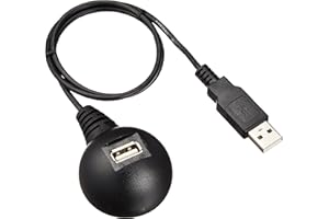 BUFFALO USB延長ケーブル 2.0対応 スタンド付 0.5m ブラック BSUC05EDBK