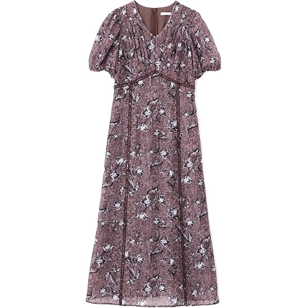 フラワープリントサテンラッフルワンピースJILL by JILL STUART フラワープリントサテンラッフルワンピース｜ジルバイジル