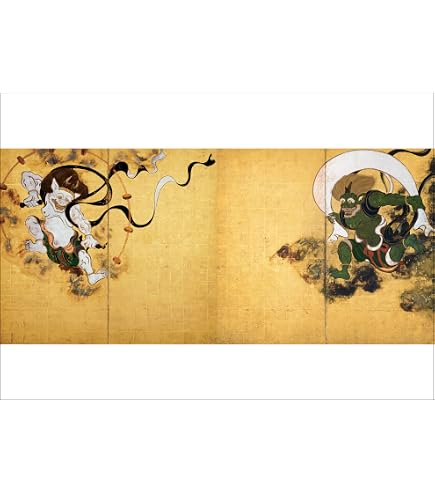 Amazon.co.jp: 俵屋宗達 風神雷神図 複製画 巧藝画 (額) : ホーム