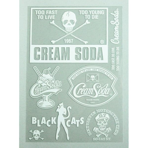 Amazon | CREAM SODA 角ドクロ プレート キーホルダー ☆ creamsoda