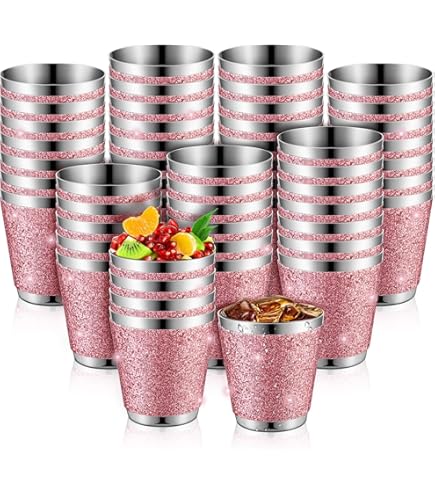 YOUKE OLA 16 Pack Sublimation Shot Glasses Tumblers Blanks Stainless Steel Double Wall Mini Tumbler With Keychain Cute Shot Glasses Set Bulk For Sublimation Oven Printing, White 3oz - View #5