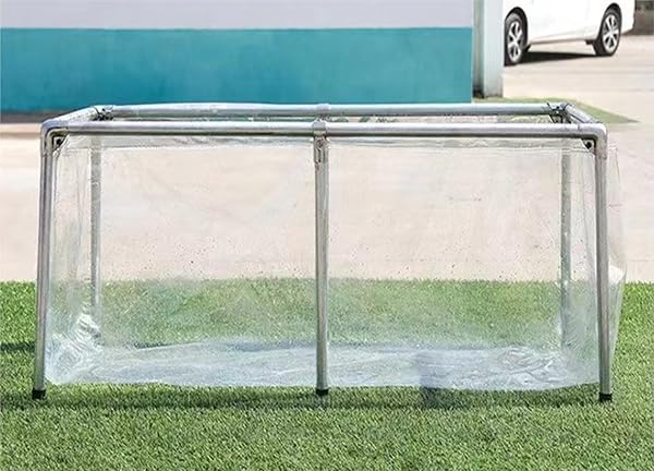 アウトドア 魚のいる池 池の皮 水漏れなし ために 養殖 プラスチック レインクロスプール 水族館プール池 透明観賞板 排水弁付き 大型観賞魚水槽水槽 鉄骨フレームが付いているポリ塩化ビニールのキャンバス 鯉 金魚 ディスプレイショー水槽のための ト ガラス 水槽 アクアリウム 熱帯魚 メダカ その他 魚 (高60*長90*幅90, 完全に透明) - 1