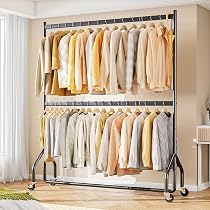 Amazon｜HOKEEPER ハンガーラック 超耐荷重204KG 大容量衣類収納 金属
