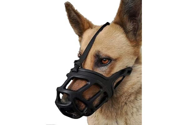 Petcute 犬用口輪 マズルガード 調節可能 犬のマズル しつけ用口輪 マズルカバー