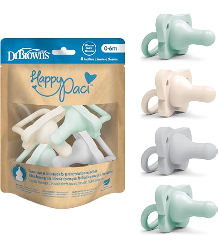 Amazon | Dr. Brown's HappyPaci ベビーおしゃぶり ブルー ライト