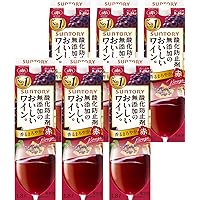 【国産ワイン売上NO.1】サントリー 酸化防止剤無添加のおいしいワイン。 赤 [ 赤ワイン ミディアムボディ 日本 1800mlx6本 ]