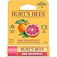 Burt's Bees 100% Natural Origin Moisturising Lip Balm, Pink Grapefruit with Beeswax & Fruit Extracts, 1 Tube, 4.25g