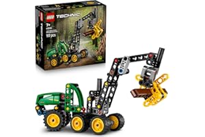 LEGO Technic John Deere 1470H Wheeled Harvester 42218 Rotating Boom, Working Claw and Log, Model Building Toy, Construction Vehicle Gift for Boys, Girls and Kids Aged 7+ (117 Pieces)