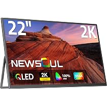 モバイルモニター 収納ケース付き 大画面 持ち運び ポータブルディスプレイ Amazon.co.jp: 22インチ 2K QLED モバイルモニター モバイル