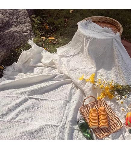 Amazon.co.jp: LJFPB レジャーシート 白いピクニック布