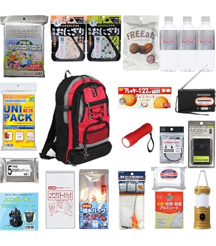 Amazon.co.jp: 防災リュック 1人用 【防災士厳選・充実32点 セット