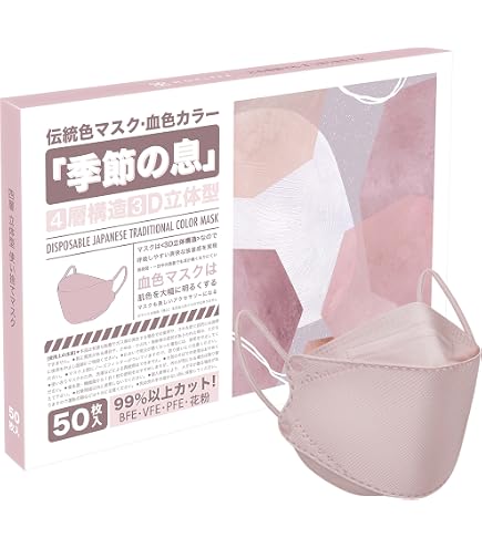 ホワイトラベンダー マスク不織布 リブふわ口元立体マスクラベンダー