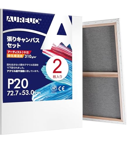 Amazon.co.jp: 【JPart&craft】3D 麻キャンバス F40号 (100x80.3cm