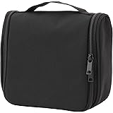MUJI 無印良品 ポリエステル吊して使える洗面用具ケース 黒・約16×19×6cm 02125752