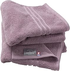 今治タオル 認定 ミニバスタオル hiorie(ヒオリエ) 約45&times;100cm HOTEL'S ホテルズ 2枚セット モーブ 綿100% 高吸水 耐久性 無地 日本製 今治 ブランド
