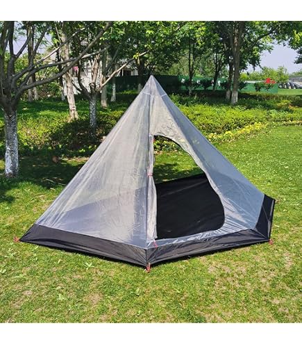 Amazon | ワンポールテント インナーテント 2-3人用 蚊帳 モスキート