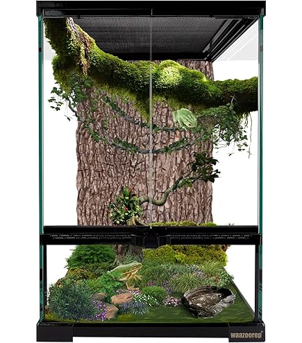 Amazon | Zoo Med ReptiBreeze LED Lights Deluxe Black Screen Cage