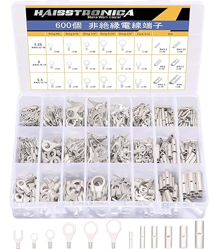 Amazon.co.jp: JST 裸圧着端子 丸形 (R形) R22-8 10個 日本圧着端子