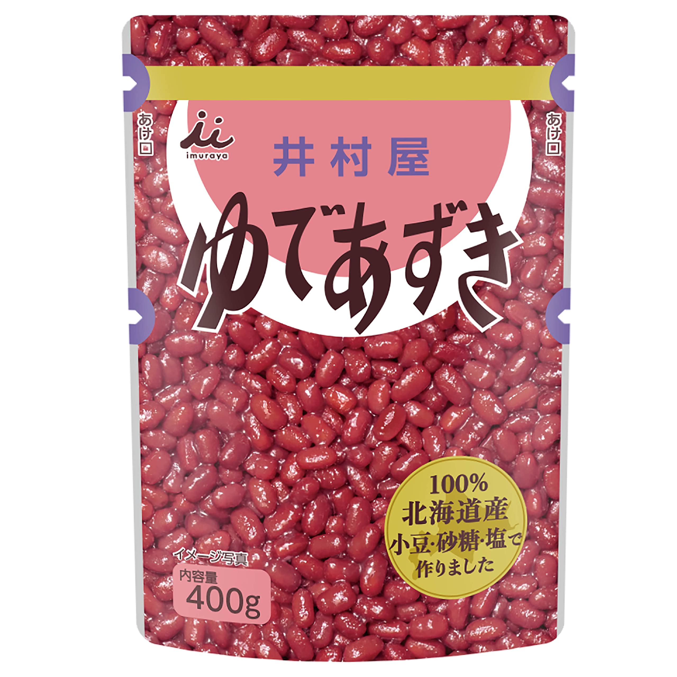 【プライムデー】【43%OFF】【2,841円】 井村屋 北海道パウチゆであずき 400g×10個