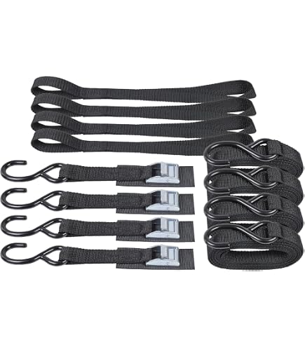 BoxerTool Stainless Steel Ratchet Straps – 1" X 15' Endless Tie Downs, 2-Pack, Rust/Corrosion Resistant, 1,760 LBS Break Strength – Marine, Trailer, ATV
