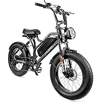 Amazon | 電動アシスト自転車 レトロ調 20インチ 極太タイヤ シマノ7段