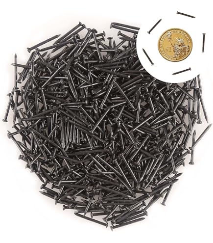 Uxcell 200pcs Small Carbon Steel Round-Head Nails 1.4x19mm For DIY Wooden Boxes, Decorative Projects & Hinge Installation (Silver Tone)