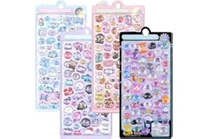 MINGYI TECH 3dシール 立体シール 4枚セット かわいい 立体 キラキラ 女の子デコシール 携帯電話飾り用 DIY用 手帳 手芸 贈り物