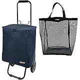 レップ(Rep) ショッピングカート 折りたたみ (サブバッグ付き) カートにかけられる 保冷 保温 軽量 買い物カート 高齢者 プレゼント COCORO(コ・コロ) ネイビー 6850NV