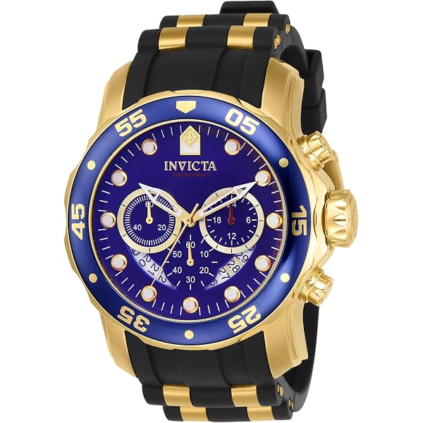 Amazon.co.jp: Invicta Speedwayクロノグラフブルーダイヤルゴールド