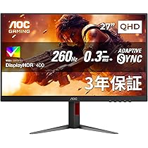 Amazon.co.jp: 【Amazon.co.jp 限定】AOC ゲーミングモニター 27インチ