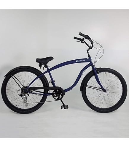 fivecard-bike ブラック ファットバイク　ビーチクルーザー Amazon | 【ゆったり座れるロングボディー】変速ギヤ付き