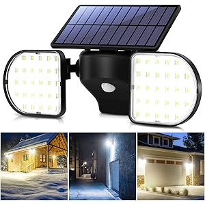 【2020最新昇級版】 OUSFOT ソーラーライト センサーライト 2灯式 ガーデンライト 高輝度 56LED 屋外…