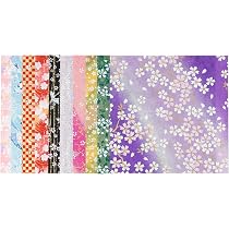 Amazon | 和紙かわ澄 特撰 手染め 桜柄の千代紙 友禅和紙 15cm 10柄入