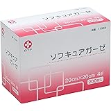 白十字 日本製 不織布ガーゼ ソフキュアガーゼ 20×20cm 4折 200枚 一般医療機器