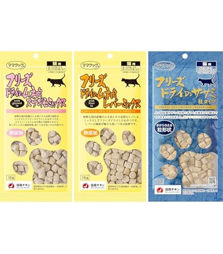 Amazon | ママクック 猫用 フリーズドライ ササミ スナギモ ムネ肉