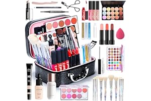 POPFEEL フル美容メイクアップ化粧品セット 35点セット コスメセット 初心者セット メイクアップセット ファンデーション/アイシャドウ/チーク/コンシーラー/リップグロス/口紅/マスカラ/アイブロウペンシル/メイクブラシセット 防水 防汗 長