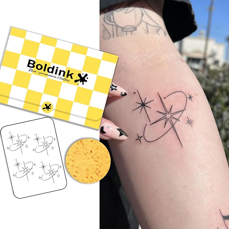 Amazon.co.jp: Boldink タトゥーシール 半永久的 ジャグアタトゥー 2枚