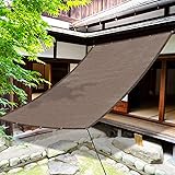 Gifort 日よけ シェード 180×240cm モカ オーニング サンシェード プライバシー UVカット クールシェード 目隠し 日除けシート 高密度ポリエチレン (HDPE) 遮熱 断熱 ベランダ/ガーデン/窓 庭用 耐久性高い 通気 取付簡単
