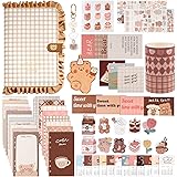 Amazon Skrnoai 桜の愛 システム手帳セット ノートセット かわいい手帳 記録 メモ帳 日記帳 付箋本 ワードブック 和紙テップ付き ステッカー付 ブラインドボックス 手帳素材パック 卒業記念品 文房具 お買い得 進学 新学期 プレゼント 午後時間 システム手帳