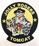 ワッペン アイロン ミリタリー トムキャット TOM CAT VF-84 JOLLY ROGERS ネコ アメリカ エンブレム アメカジ 刺しゅう アップリケ パッチ