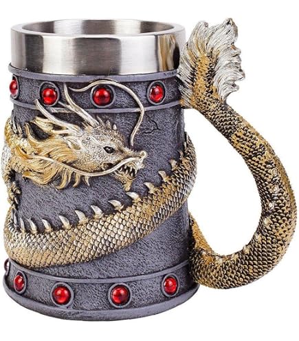 Amazon.co.jp: Simamile 龍 ビールジョッキ ヴィンテージ ドラゴン 304