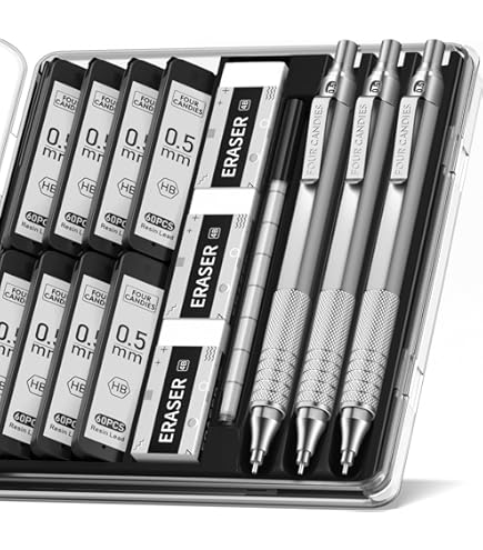 HOBBY TANK メタルシャープペンシル ケース付き Amazon.co.jp: スケッチ鉛筆セット ケース付き メタルシャープ