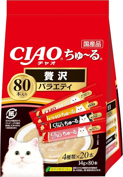 Ciao Churu Luxury Variety, 80 Packs Cat Snacks - 1