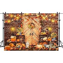 Amazon.co.jp: 背景紙 バック紙 バックペーパー 壁紙 秋 かぼちゃ ドア
