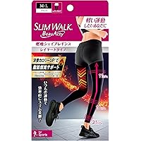 Amazon.co.jp: スリムウォーク 着圧スパッツ 美脚 美尻 スパッツ M-L