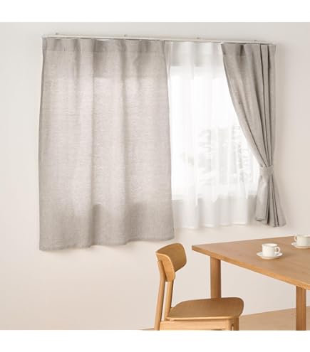 Amazon｜無印良品 熱を通しにくく透けにくいレースノンプリーツ